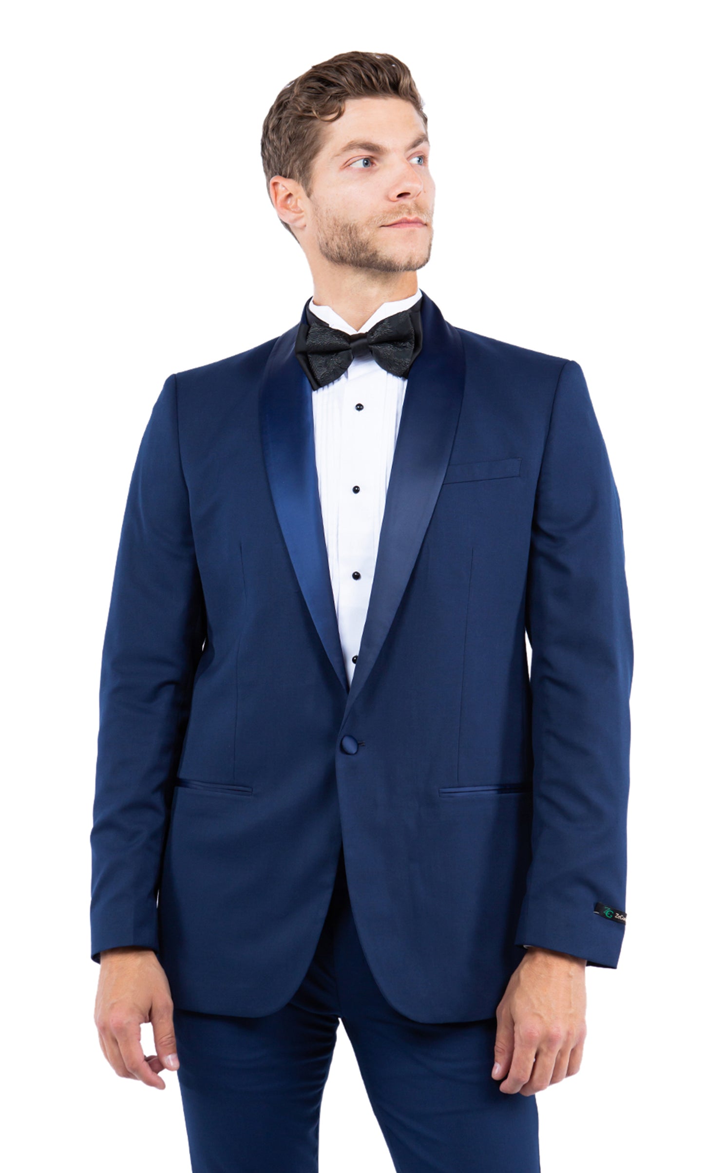 Navy Zegarie Peak Lapel Tuxedo Jacket For Men MJT365-02