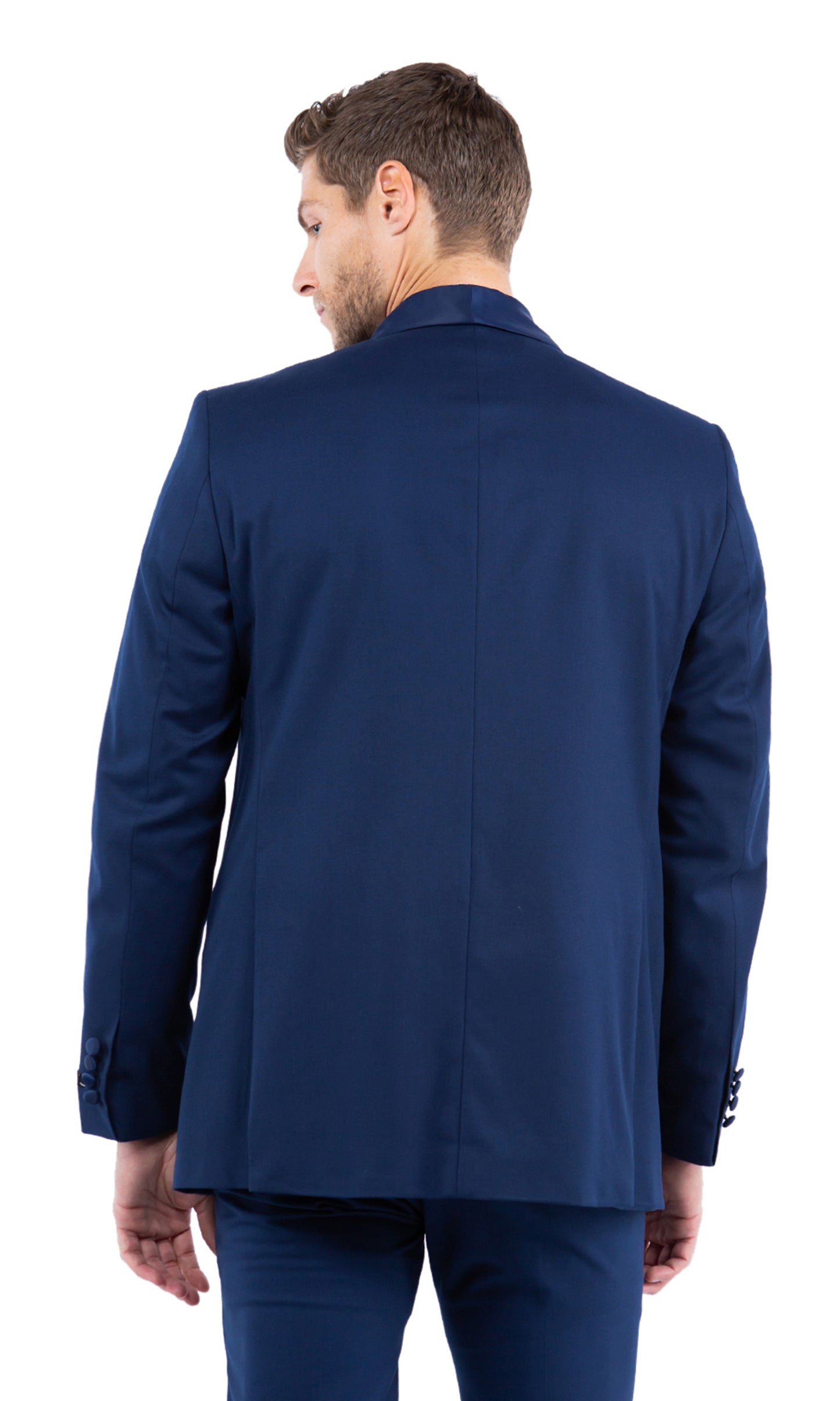 Navy Zegarie Peak Lapel Tuxedo Jacket For Men MJT365-02