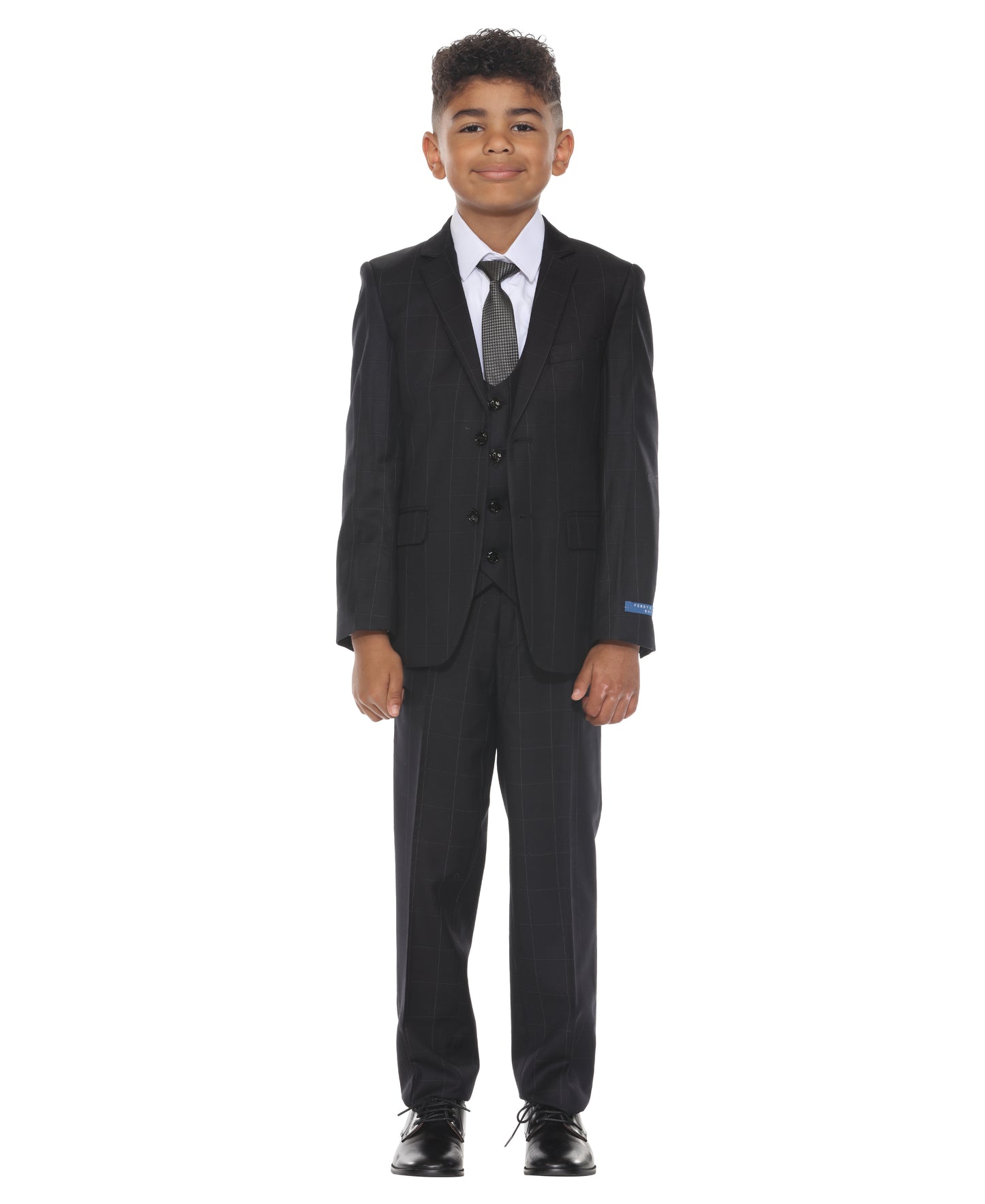 Perry Ellis Boy's 5pc Windowpane Suit