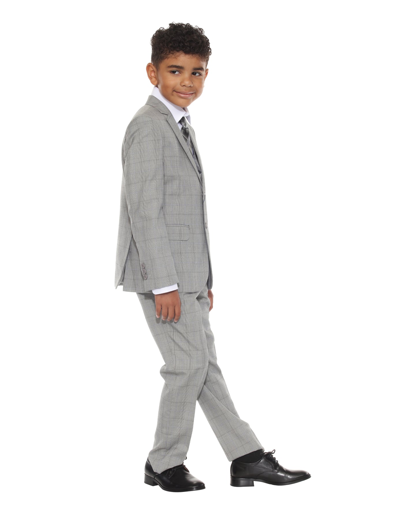 Perry Ellis Boy's 5pc Glenplaid Suit