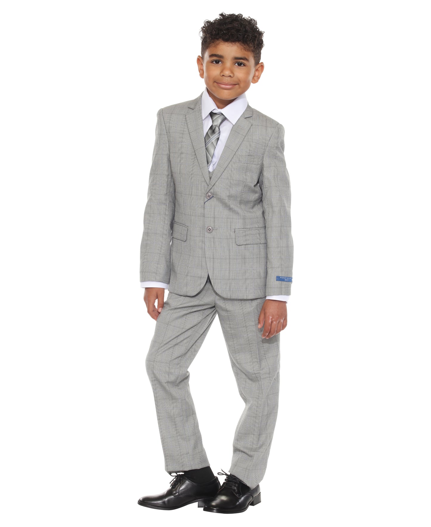 Perry Ellis Boy's 5pc Glenplaid Suit