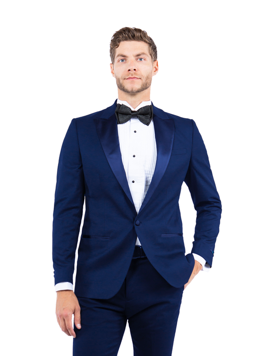 Navy Zegarie Peak Lapel Tuxedo Jacket For Men MJT365-02