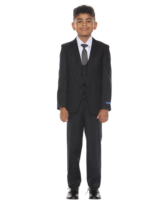 Perry Ellis Boy's 5pc Windowpane Suit