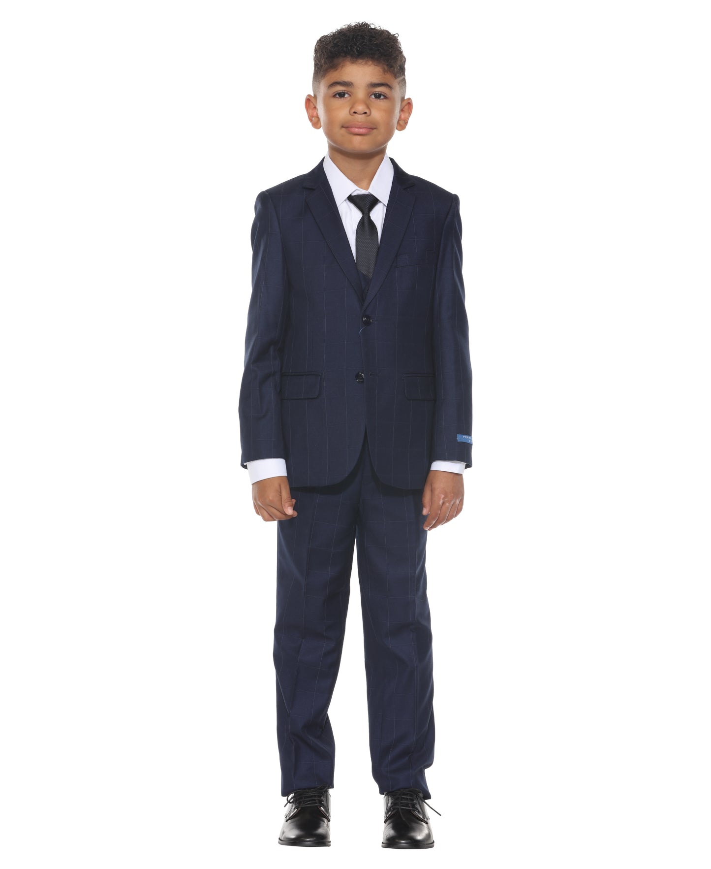 Perry Ellis Boy's 5pc Windowpane Suit