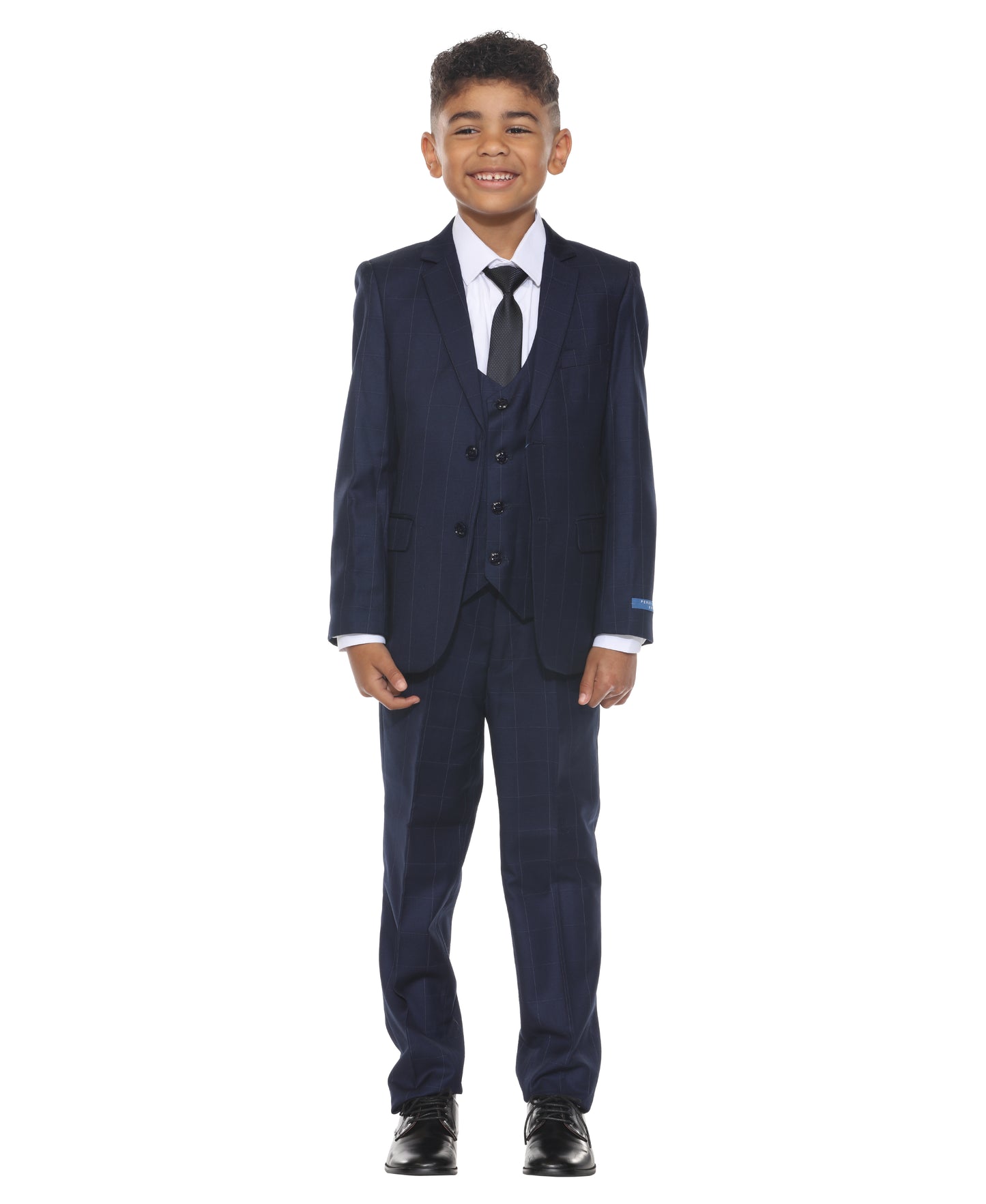 Perry Ellis Boy's 5pc Windowpane Suit