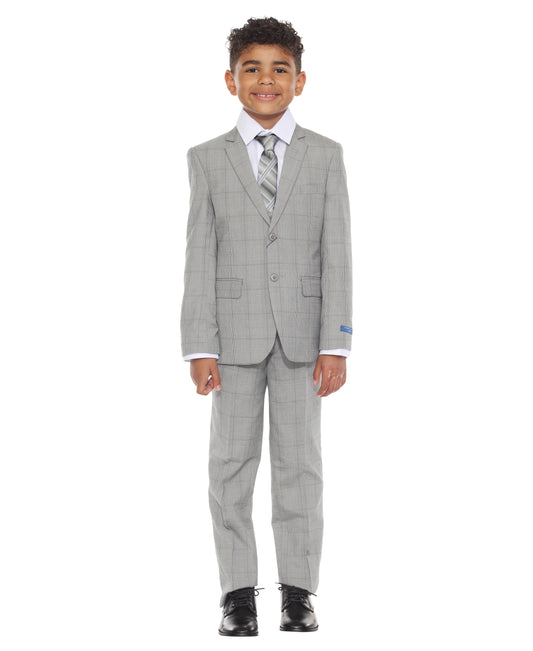 Perry Ellis Boy's 5pc Glenplaid Suit