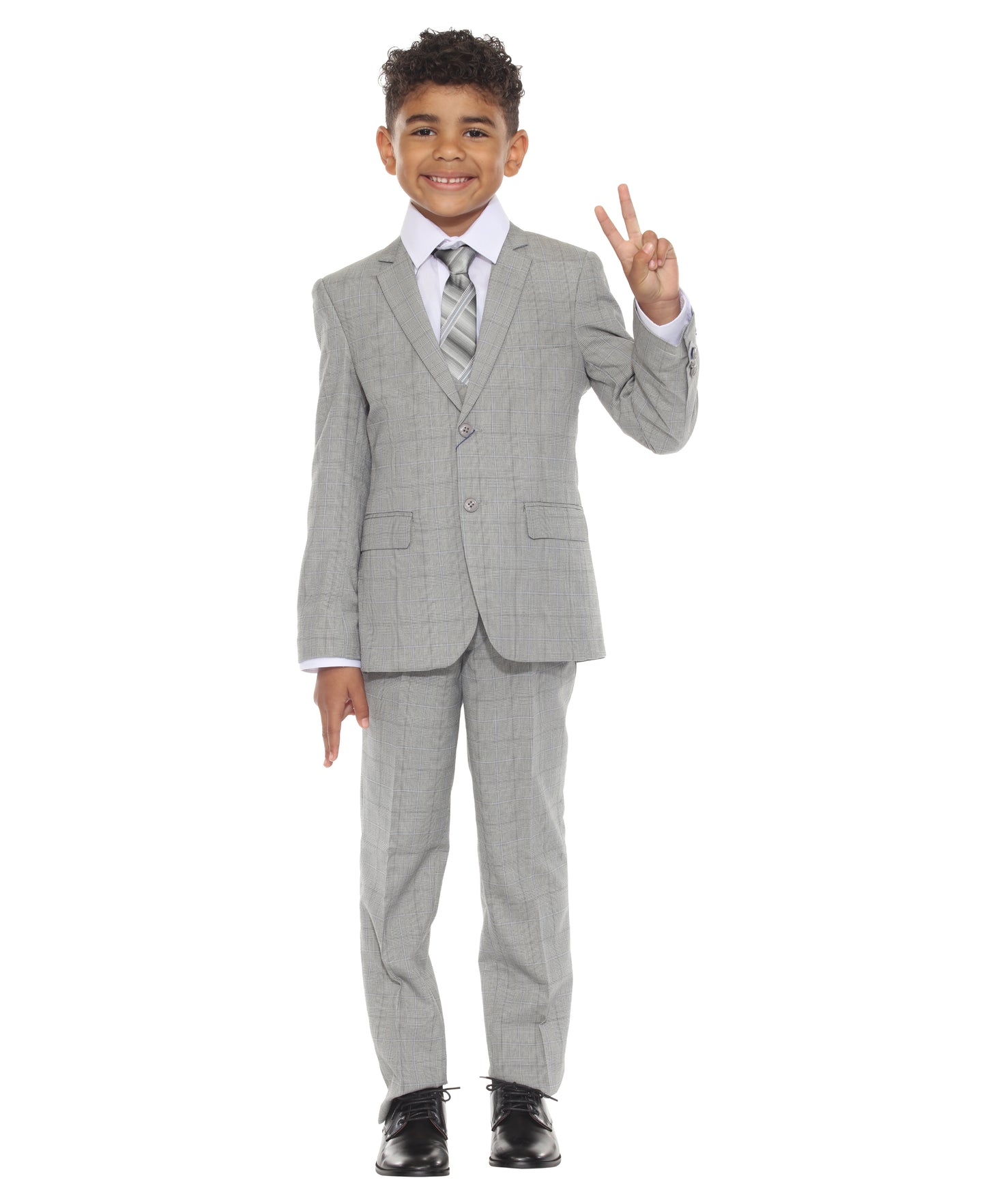 Perry Ellis Boy's 5pc Glenplaid Suit