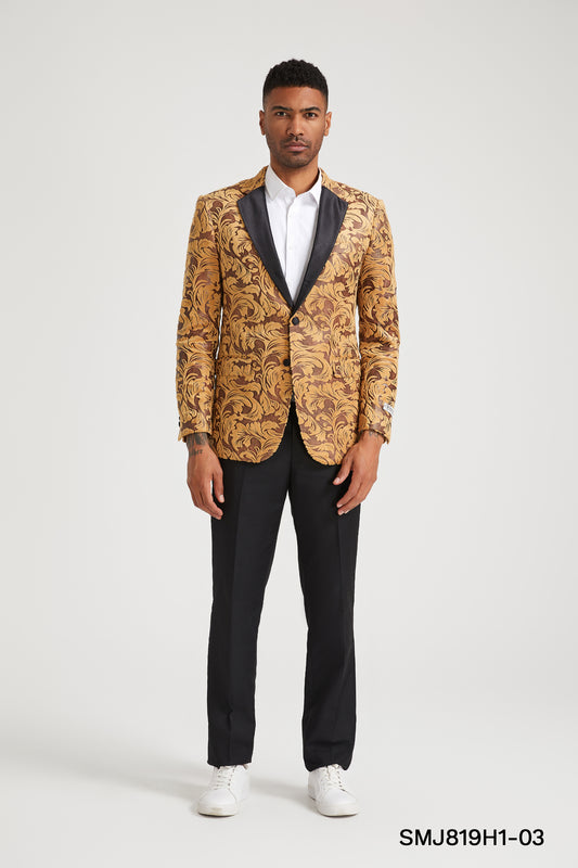 Gold Paisley 3 PC Stacy Adams Jacket